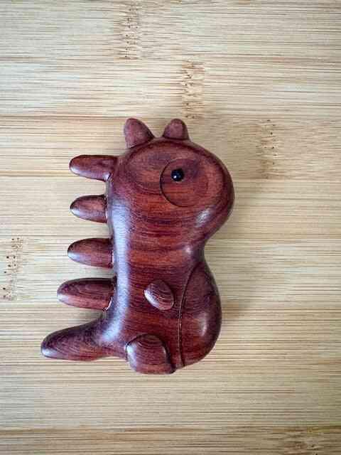 Dinosaur Shape Sandalwood Gua Sha Comb
