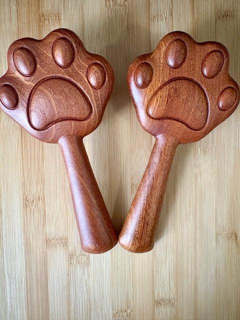 Cat Paw Sandalwood Paddle Detangling Brush