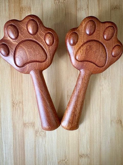 Cat Paw Sandalwood Paddle Detangling Brush