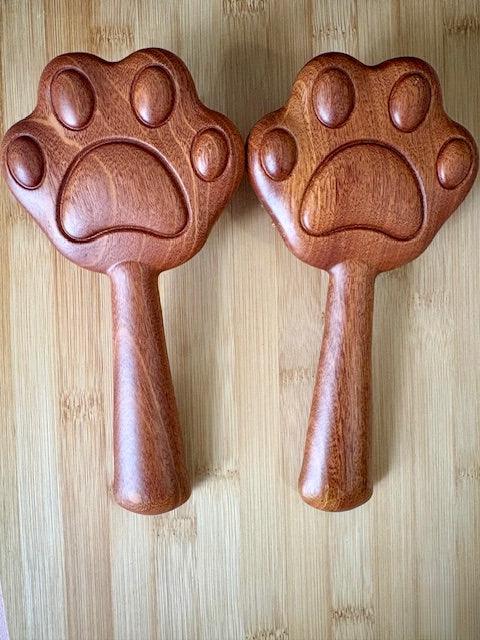 Cat Paw Sandalwood Paddle Detangling Brush
