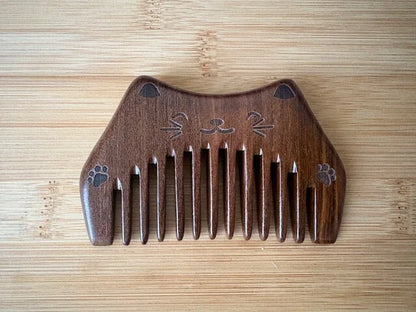 Cat Sandalwood Wide Tooth Animal Hair Comb