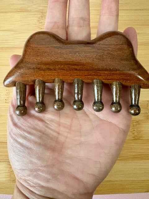 Frog Sandalwood Gua Sha Comb