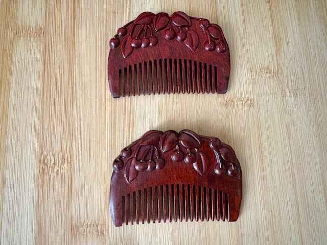 Cherry Sandalwood Hair Comb