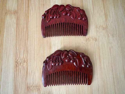 Cherry Sandalwood Hair Comb
