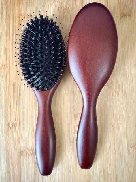 Beechwood Hairbrush with Boar and Nylon Bristles