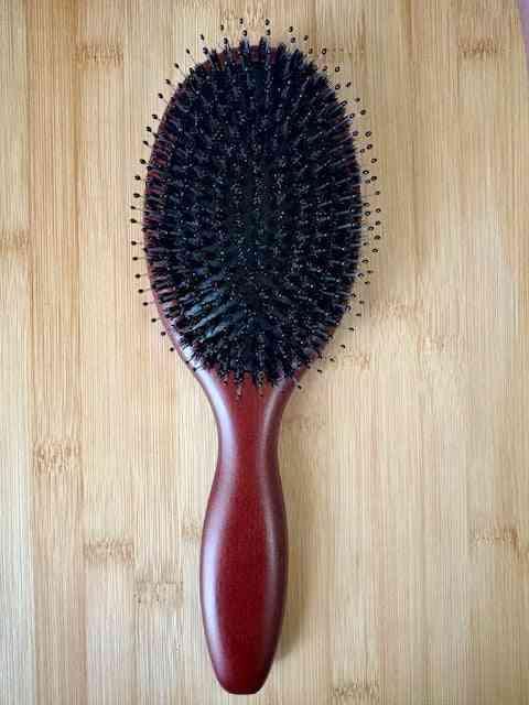Beechwood Hairbrush with Boar and Nylon Bristles