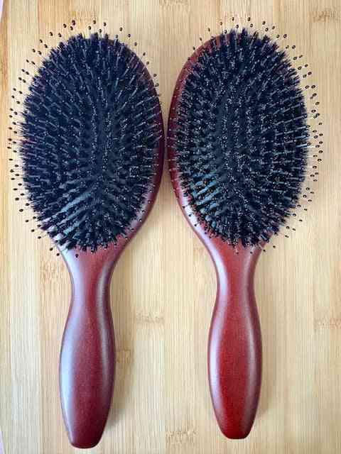 Beechwood Hairbrush with Boar and Nylon Bristles