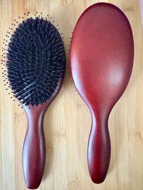 Beechwood Hairbrush with Boar and Nylon Bristles