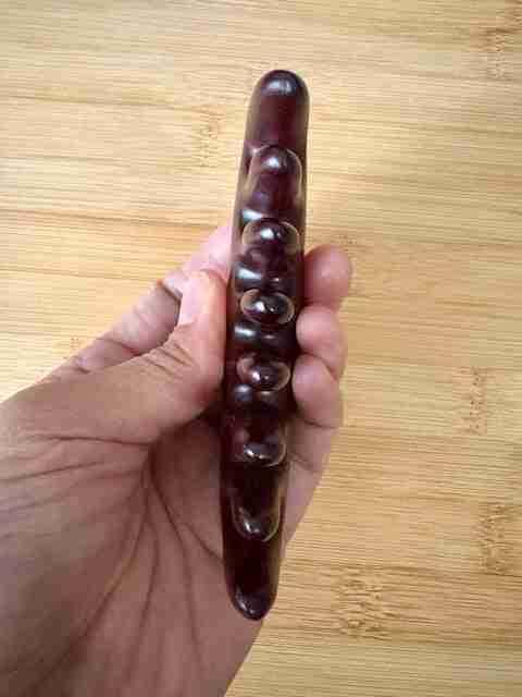 Purple Sandalwood Half-Moon Gua Sha Comb